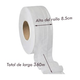 Papel higiénico 360, dimensiones